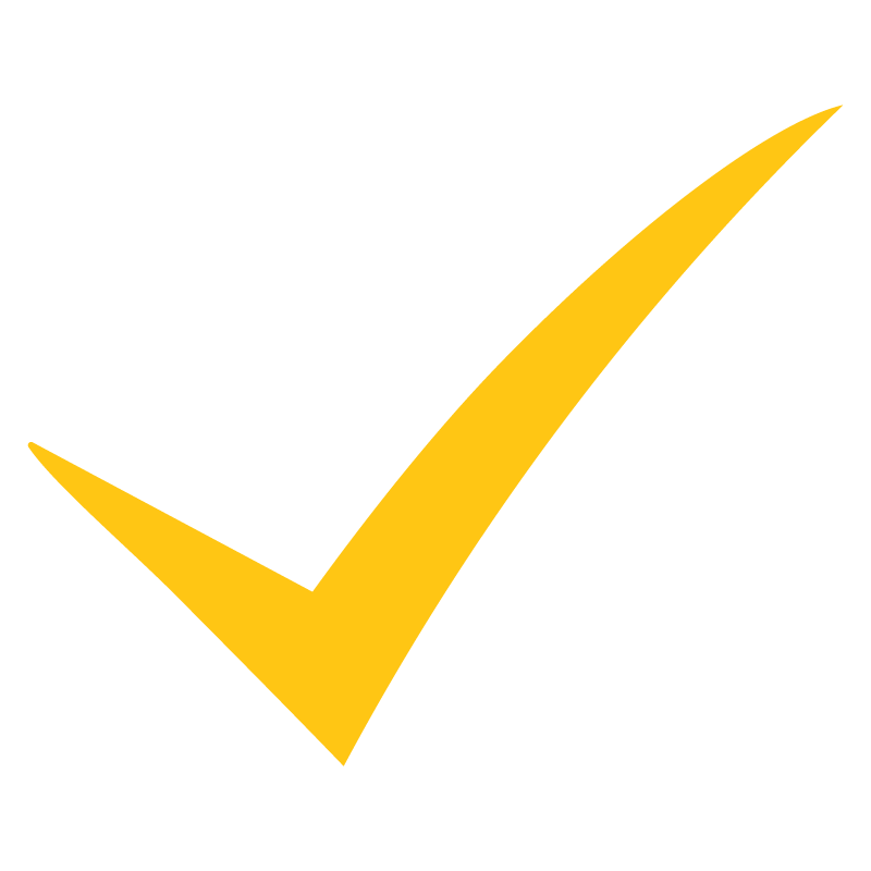 Yellow checkmark from QACV Consulting logo