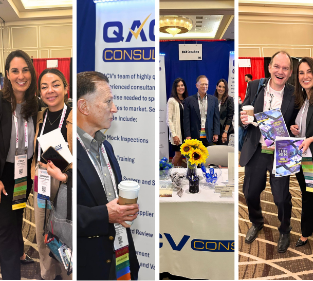 Collage of photos from QACV's booth at SQA 2025