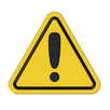 warning sign - yellow triangle with black exclamation point inside